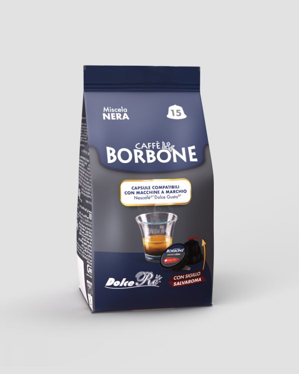 Immagine principale: 90 Capsule compatibili Nescafè Dolce Gusto Caffè Borbone NERO